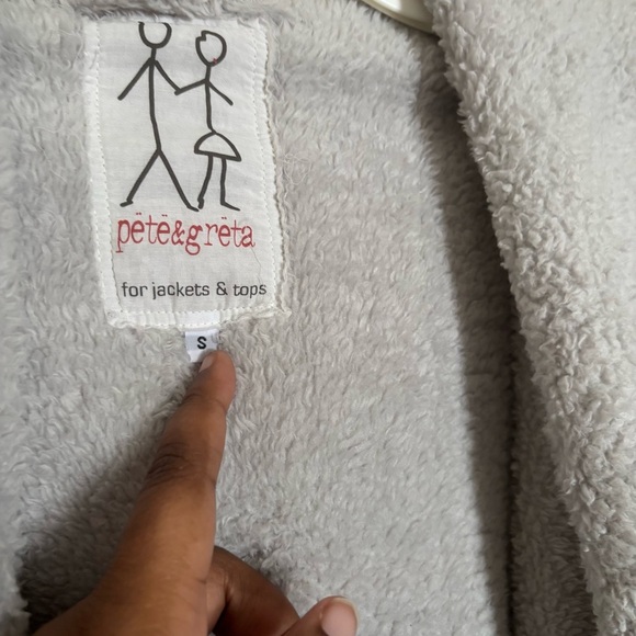 JOHNNY WAS PETE & GRETA Fuzzy Wuzzy Shearling Hoodie Jacket size S - Picture 2 of 3